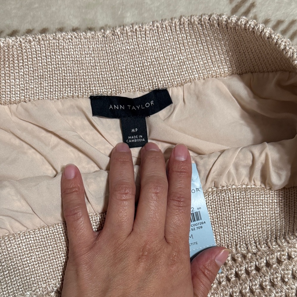 Ann Taylor Beige Knit Midi Skirt - Picture 5 of 6